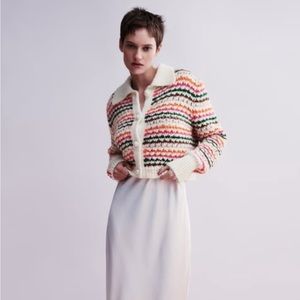 Zara Striped Knit Jacket